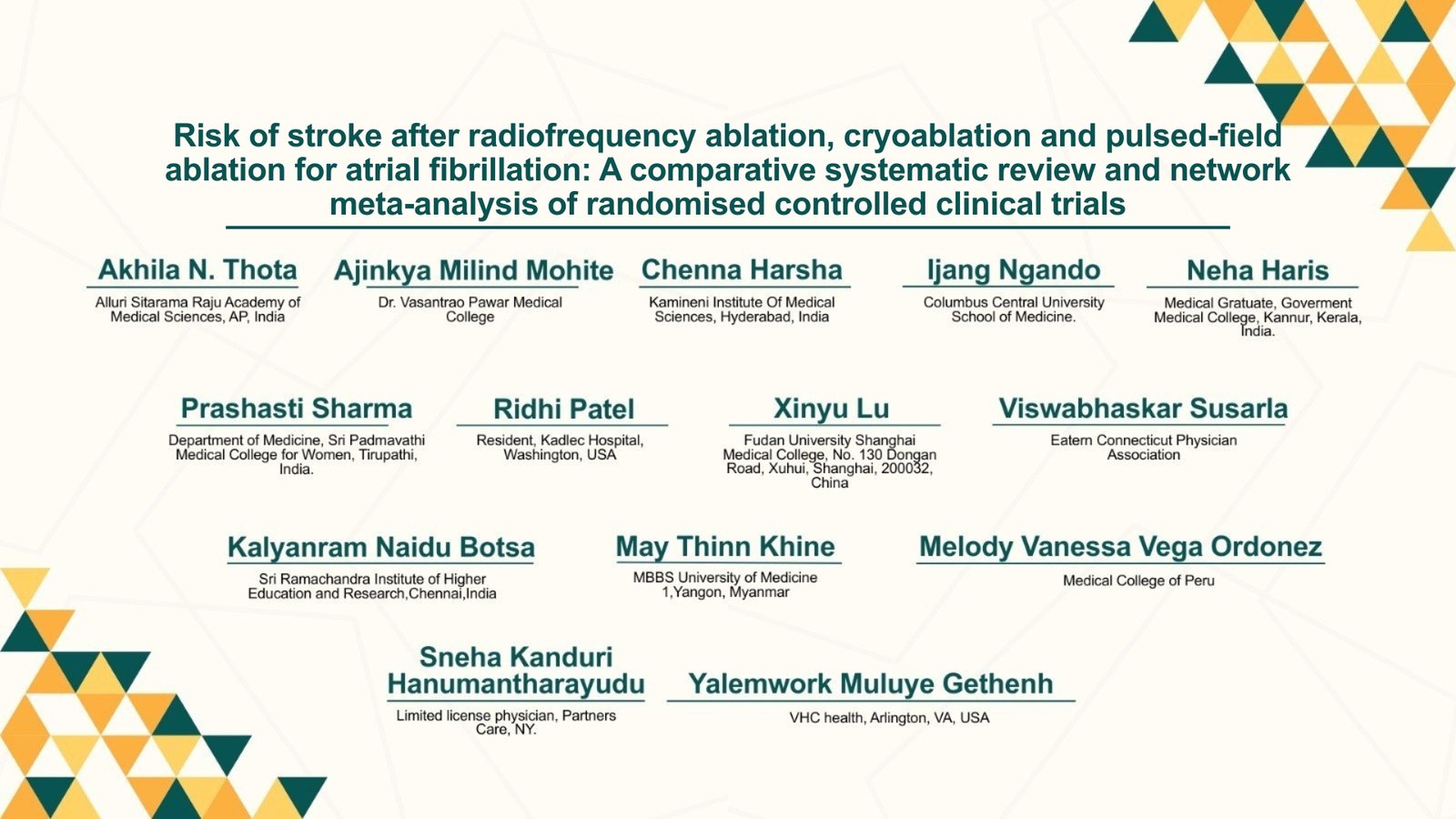 Comparative stroke risk after radiofrequency, cryoablation and pulsed-field ablation for atrial fibrillation