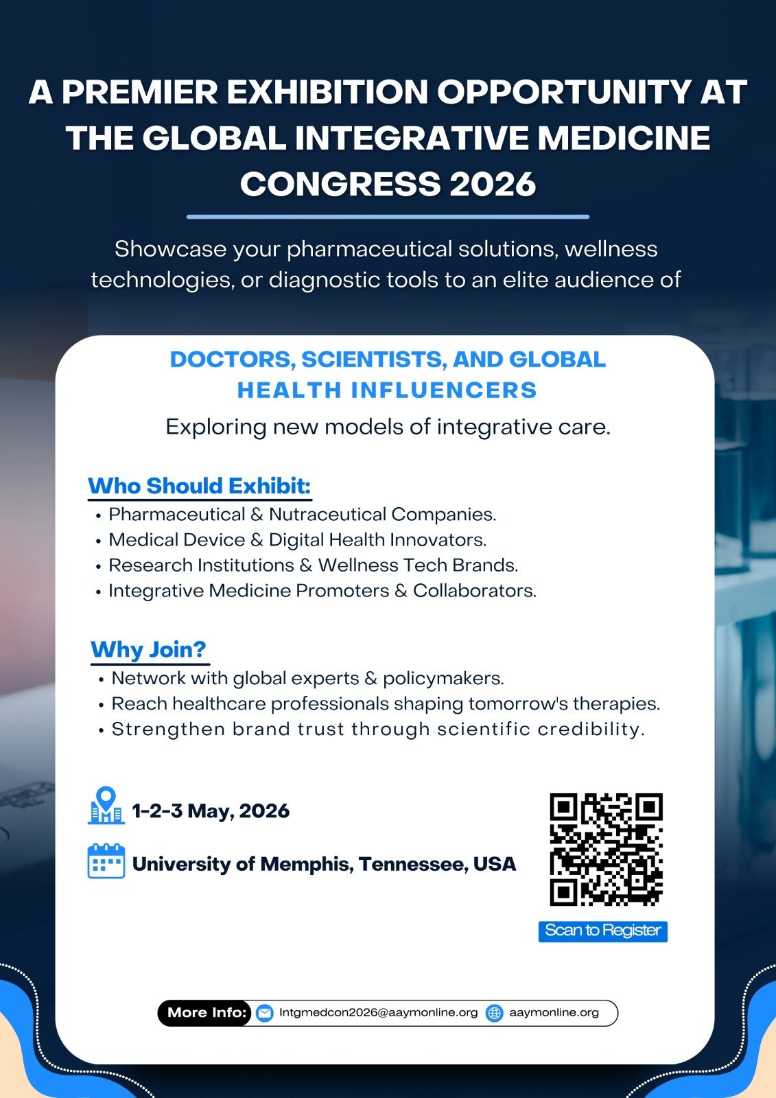 Exhibition opportunity at Global Integrative Medicine Congress 2026 for healthcare and research organizations